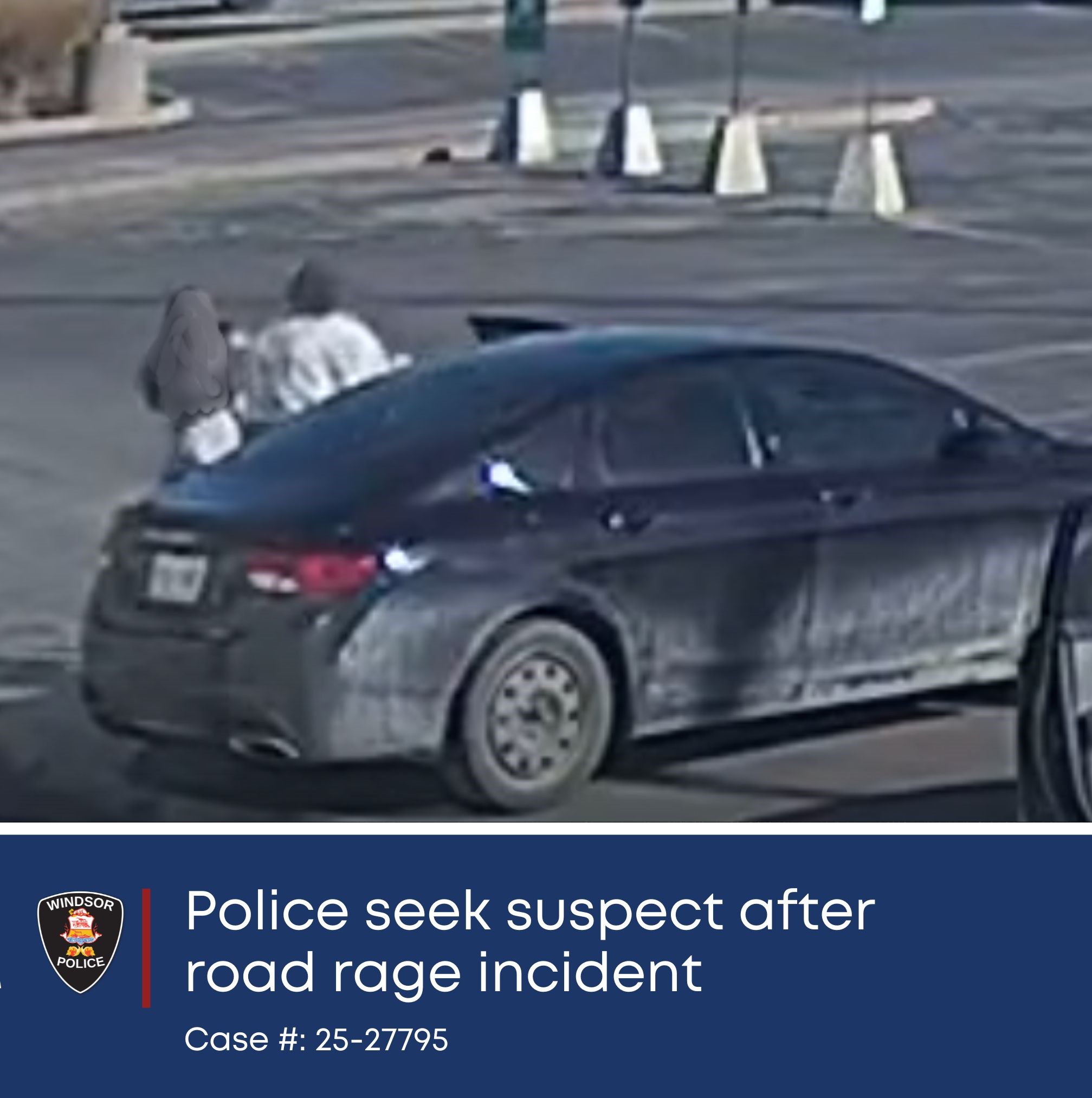 Police seek suspect after road rage incident Photo of suspect and vehicle