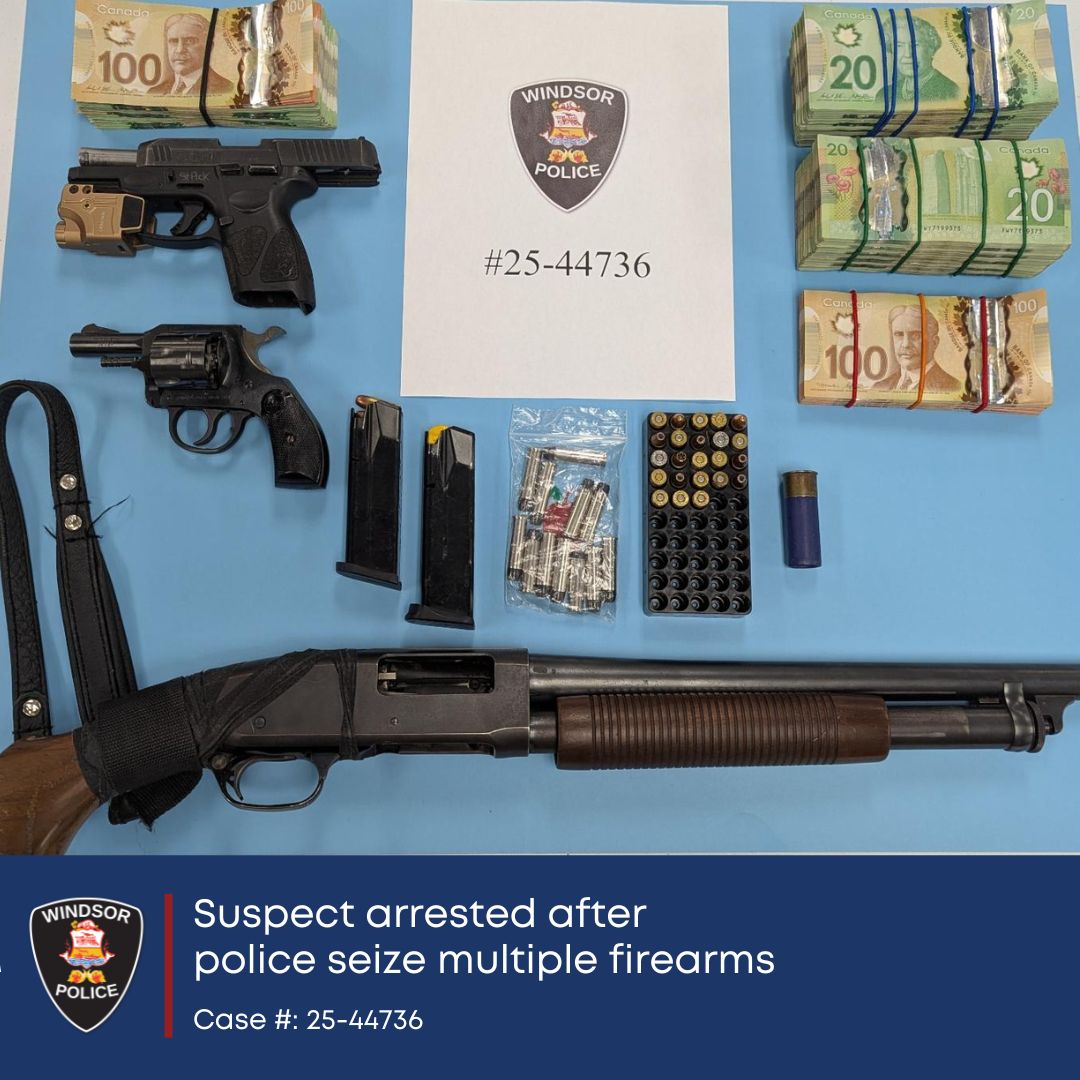 Suspect arrested after police seize multiple firearms 