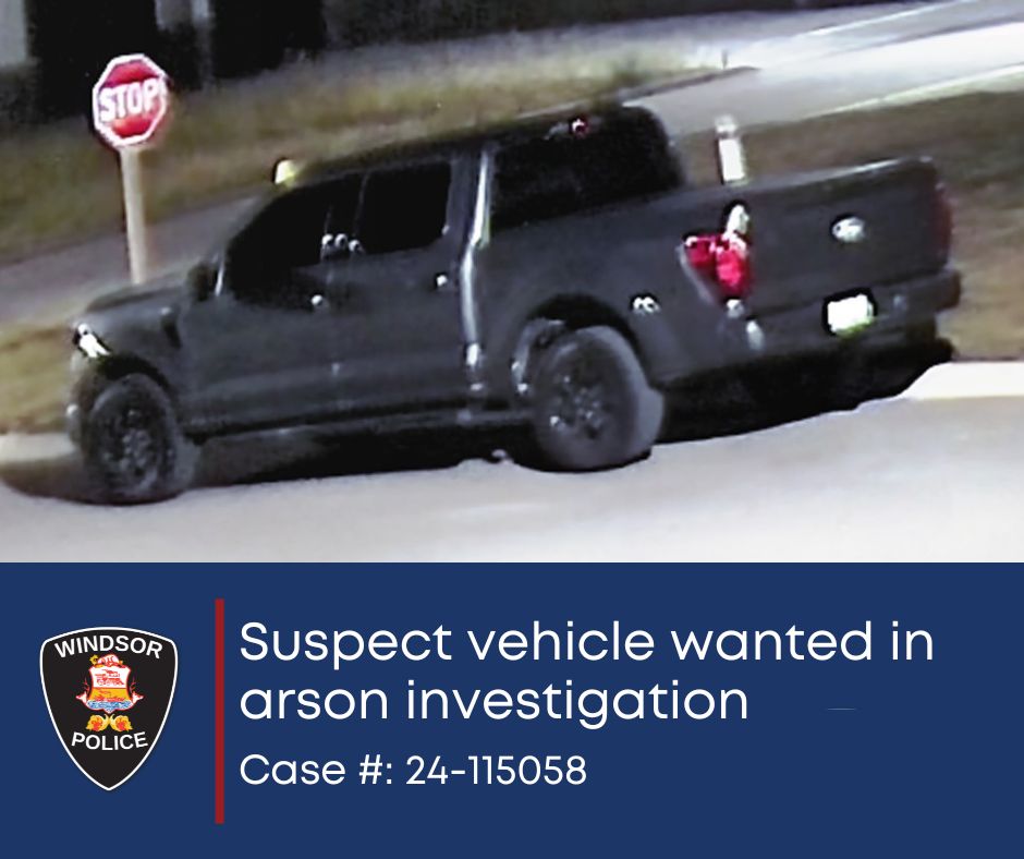suspect vehicle wanted in arson investigation 