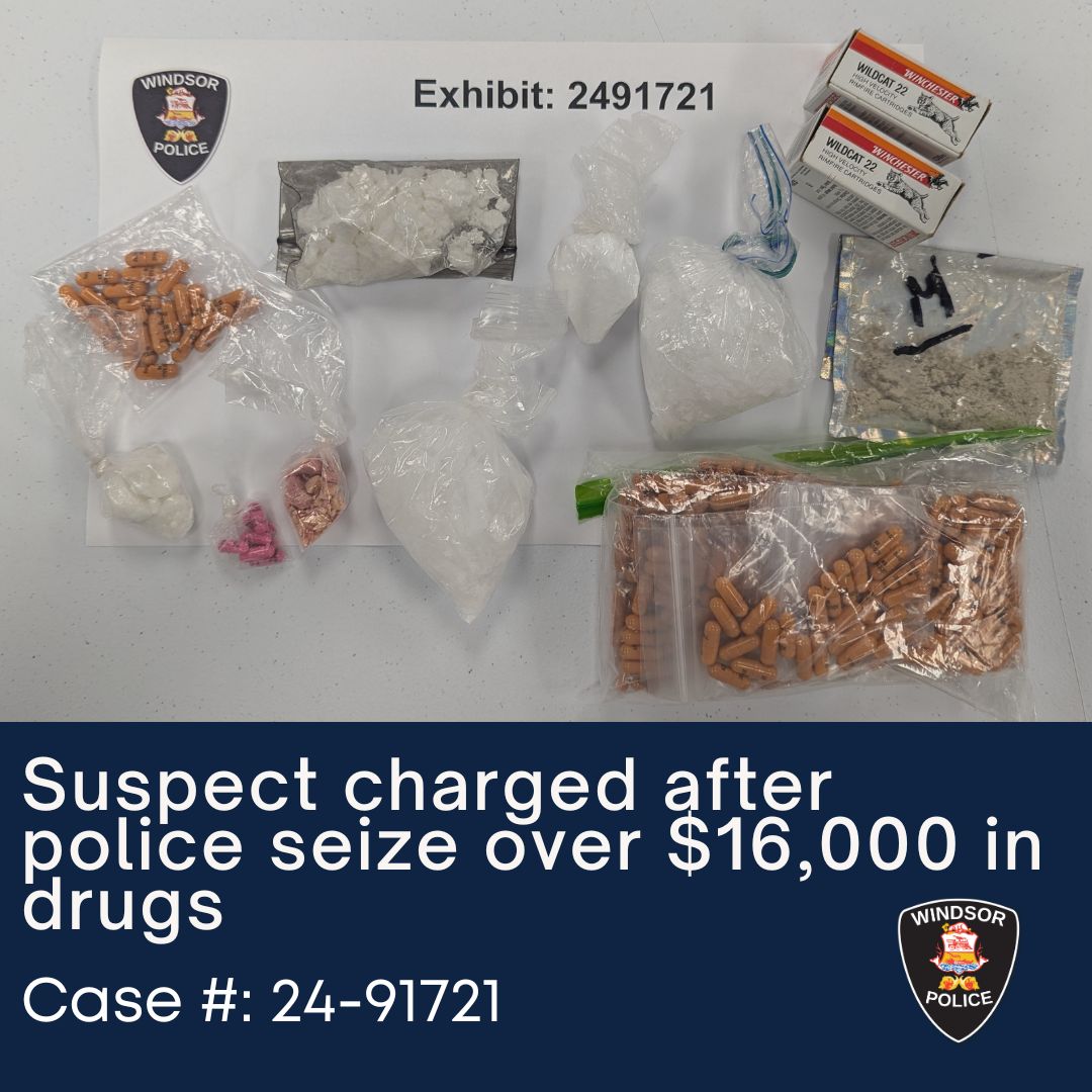 2024-08-06-update-2-image-1 Photograph of illegal drugs and ammunition.