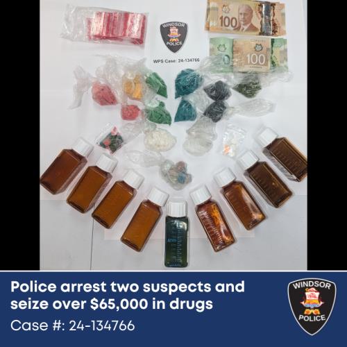 Image of seized drugs and cash.