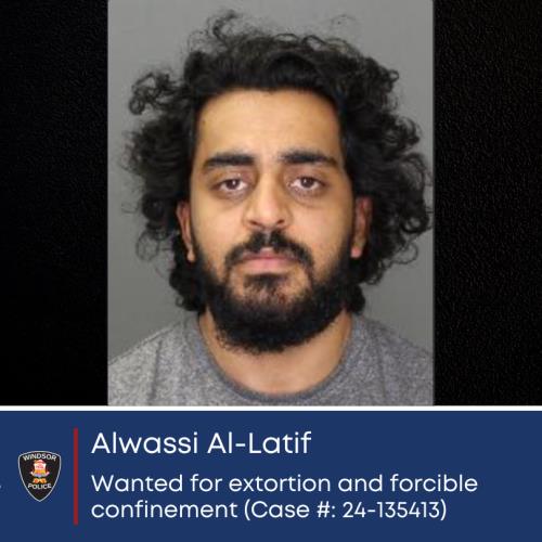 Photo of suspect with case number and charges listed.